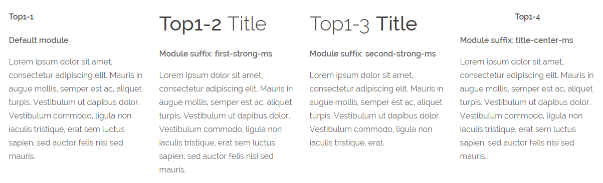 Module Suffixes